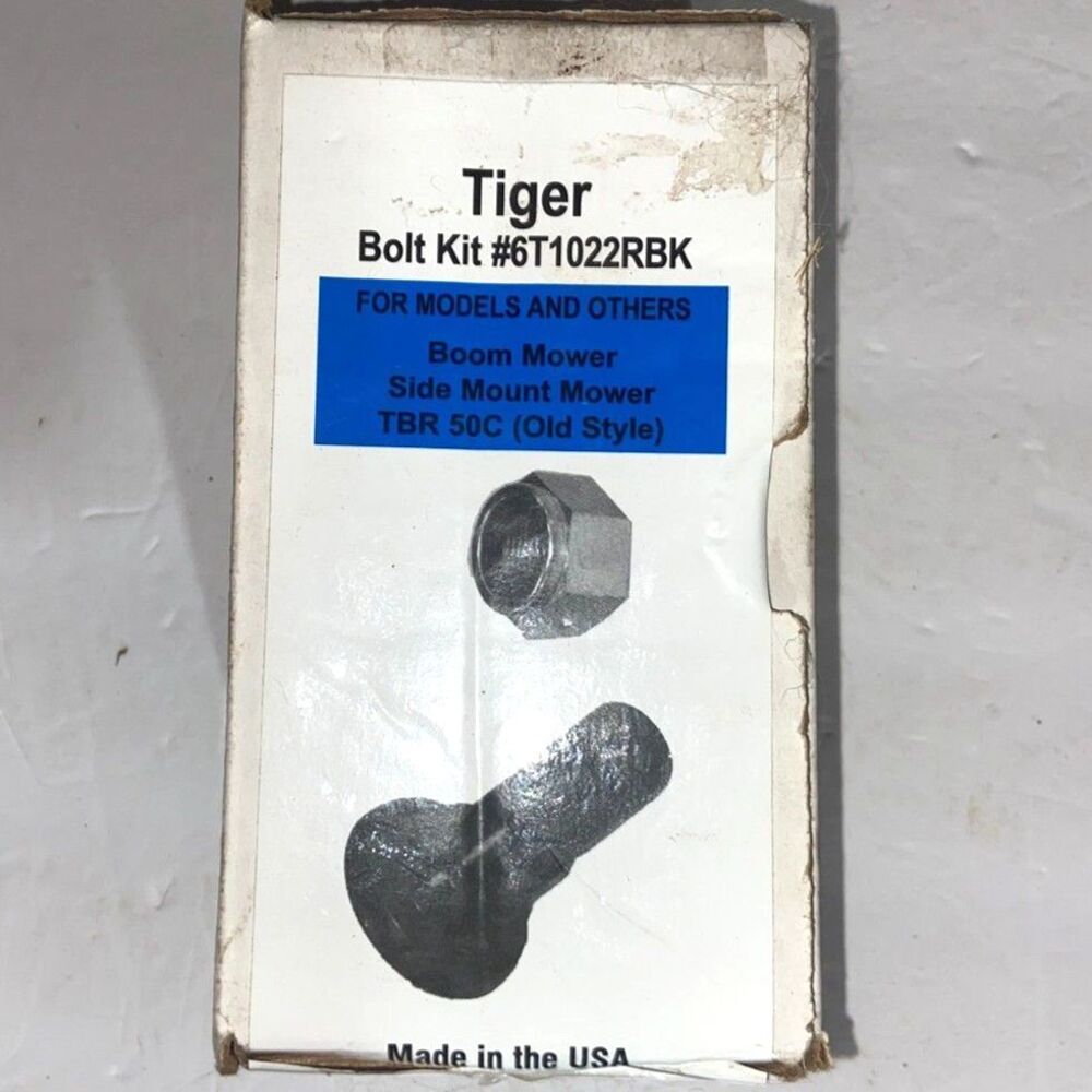 6T1022RBK Fits Tiger Rotary Mower Cutter Blade Bolt & Nut ST10ZZR TBR 50C